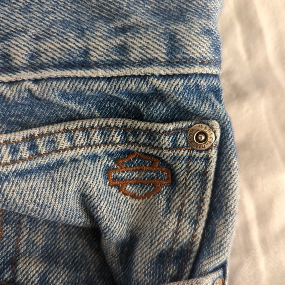 Harley-Davidson Men's Relaxed Fit Blue Jeans 40x32 Made in Mexico Biker Denim - Picture 5 of 7